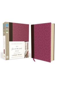 NIV, Journal the Word Bible, Large Print, Imitation Leather, Pink/Brown