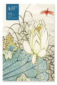 Adult Jigsaw Puzzle Ashmolean: Ren Xiong: Lotus Flower and Dragonfly (500 Pieces)