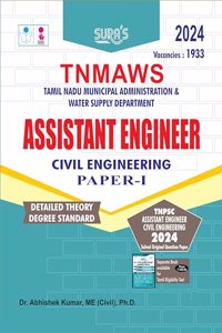 SURA`S TNMAWS Assistant Engineer Civil Engineering Paper I Detailed Theory (Degree Std) Exam Book Guide 2024