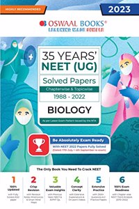 Oswaal 35 Years' NEET UG Solved Papers Chapterwise & Topicwise Biology 1988-2022 (For 2023 Exam)