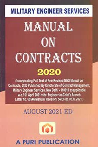 Military Engineering Services Manual on CONTRACTS 2020