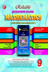 Reliable Question Bank Class 9 Mathematics Book Chapterwise & Topicwise Includes Objective Types & Source Based Questions (For 2022 Exam)