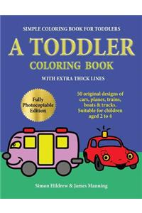 Simple coloring book for toddlers