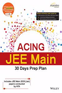 Wiley's Acing JEE Main 30 Days Prep Plan