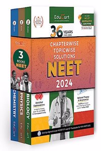 Educart NTA 36 Years (1988-2023) NEET Solved Papers 2024 PHYSICS | CHEMISTRY | BIOLOGY (With FREE Mock Test Papers inside)