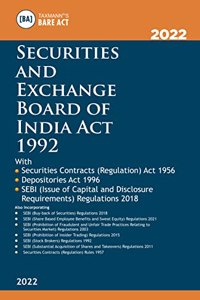 Taxmann's BARE ACT | Securities and Exchange Board of India (SEBI) Act ? Covering SEBI Act along with SCRA, Depositories Act, SEBI ICDR Regulations & 7+ SEBI Rules & Regulations | 2022 Edition [Paperback] Taxmann