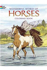 Wonderful World of Horses Coloring Book