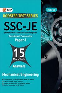 Booster Test Series - SSC JE Paper I - Mechanical Engineering - 15 Mock Tests (Questions, Answers and Explanations)