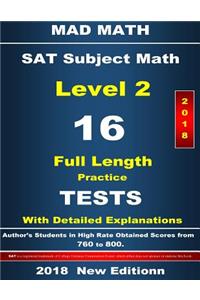 2018 SAT Math Level II 16 Tests