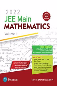 JEE Main Math 2022 Volume 2| Previous 20 Year's AIEEE/JEE Mains Questions | First Edition| By Pearson