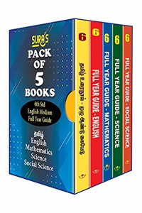 SURA`S 6th STD All subjects in 1 bundle Offer For 6th Std Students (Tamil, English, Mathematics, Science, Social Science) Set of 5 Guides - English Medium 2021-22 Edition