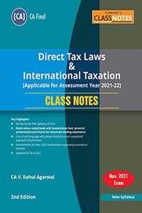 Taxmanns CLASS NOTES for Direct Tax Laws & International Taxation - Explaining the Provisions of the Law without Resorting to Paraphrasing of Sections or Legal Jargons | Colour Coded for CA-Final