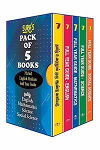 SURA`S 7th STD All subjects in 1 bundle Offer For 7th Std Students (Tamil, English, Mathematics, Science, Social Science) Set of 5 Guides - English Medium 2021-22 Edition