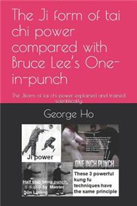 Ji 擠form of tai chi power compared with Bruce Lee's One-inch-punch