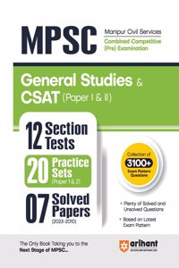 Arihant MPSC (Manipur Civil Services) Combined Competitive Pre Exam 2024 Paper 1 General Studies/Paper 2 CSAT Solved Papers and 20 Practice Sets