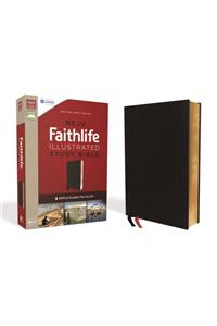 NKJV, Faithlife Illustrated Study Bible, Premium Bonded Leather, Black, Red Letter Edition: Biblical Insights You Can See