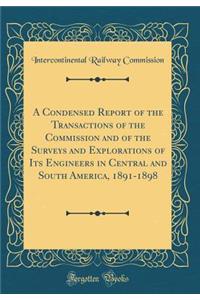 A Condensed Report of the Transactions of the Commission and of the Surveys and Explorations of Its Engineers in Central and South America, 1891-1898 (Classic Reprint)