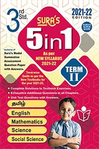 SURA`S 3rd standard 5 in 1 Term - II Guide English Medium - Latest Edition 2022