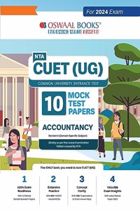 Oswaal NTA CUET (UG) 10 Mock Test Sample Question Papers Accountancy Hardcover Book (For 2024 Exam)