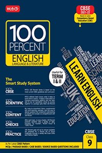 MTG 100 Percent English Lang & Literature Class-9, CBSE Based Book For Term 1 & 2 Exam 2021-22