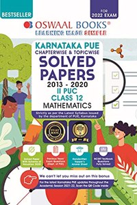 Oswaal Karnataka PUE Solved Papers II PUC Mathematics Book Chapterwise & Topicwise (For 2022 Exam)