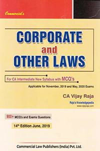 Corporate and other Law for CA Intermediate new syllabus with MCQ's ( Applicable for Nov2019, and May 2020 Exams)14th Edition June,2019