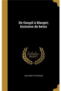 De Goupil à Margot; histoires de betes