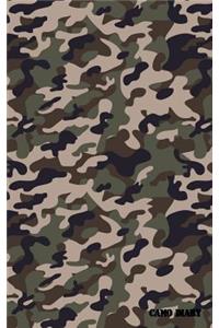 Camo Diary: Dark Camouflage, 180 Pages