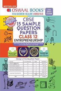 Oswaal CBSE Sample Question Papers Class 12 Entrepreneurship Book (Reduced Syllabus for 2021 Exam): Vol. 14