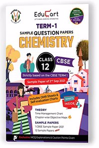 Educart CBSE Term 1 CHEMISTRY Sample Papers Class 12 MCQ Book For Dec 2021 Exam (Based on 2nd Sep CBSE Sample Paper 2021)