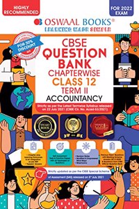 Oswaal CBSE Question Bank Chapterwise For Term 2, Class 12, Accountancy (For 2022 Exam)