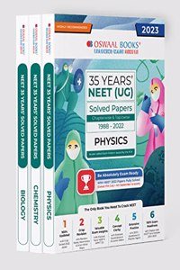 Oswaal 35 Years' NEET UG Solved Papers Chapterwise & Topicwise Physics, Chemistry & Biology 1988-2022 (Set of 3 Books) (For 2023 Exam)