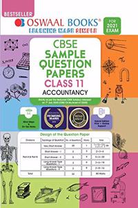 Oswaal CBSE Sample Question Paper Class 11 Accountancy Book (Reduced Syllabus for 2021 Exam)