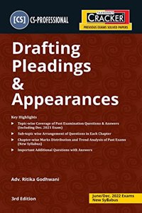 Taxmann's CRACKER for Drafting Pleadings & Appearances ? Covering Topic-wise Past Exam Questions & Sub-topic wise Arrangement of Questions | CS Professional | June 2022 Exams [Paperback] Adv. Ritika Godhwani