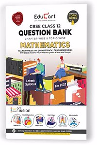 Educart Term 1 & 2 MATHEMATICS Class 12 CBSE Question Bank 2022 (Based on New MCQs Type Introduced in Latest CBSE Sample Paper 2021)