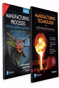 GATE Mechanical Engineering Preparation Combo: Manufacturing Technology for GATE & Manufacturing Process for Engineering Materials Textbook