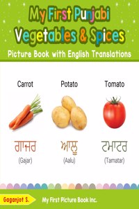 My First Punjabi Vegetables & Spices Picture Book with English Translations: Bilingual Early Learning & Easy Teaching Punjabi Books for Kids