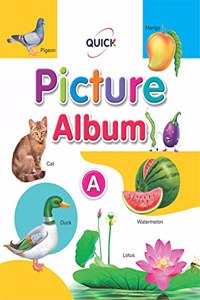 QUICK PICTURE ALBUM - A - Picture BOOK for Learning Simple Words and Phrases using pictures for 2-5 year old children