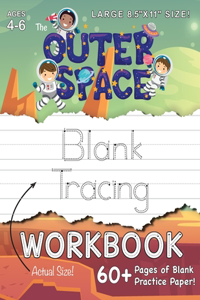 Outer Space Blank Tracing Workbook (Large 8.5