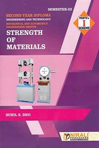 Strength of Materials - For Diploma in Mechanical and Automobile Engineering - As per MSBTE's 'I' Scheme Syllabus - Second Year (SY) Semester 3 (III)