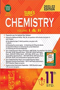 SURA'S 11th STD Chemistry Guide Volume I & II (ENGLISH MEDIUM) 2021-22 Edition - based on Samacheer Kalvi Textbook 2021