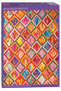 Kaffe Fassett’s Diamond Quilt Jigsaw Puzzle: 1000 Pieces, Dimensions 29.5 X 19.7