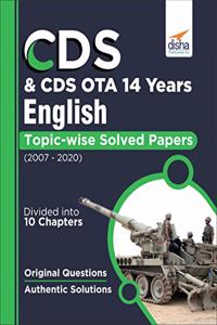CDS & CDS OTA 14 Years English Topic wise Solved Papers (2007-2020)