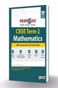 Examguru Mathematics CBSE Question Bank With Sample Papers Term 2 Class 12 for 2022 Examination