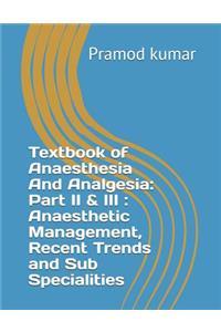 Textbook of Anaesthesia and Analgesia