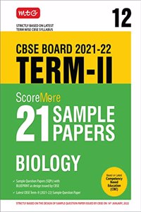 MTG CBSE Term 2 Class 12 Scoremore 21 Sample Papers Biology Book, Based on Term 2 Syllabus Issued by CBSE (For 2022 Exam)