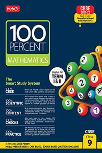 MTG 100 Percent Mathematics Class-9, CBSE Based Book For Term 1 & 2 Exam 2021-22