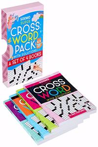 Amazon Brand - Solimo Crossword Pack with Solutions (A Set of 4 Books)