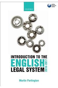 Introduction to the English Legal System 2016-17