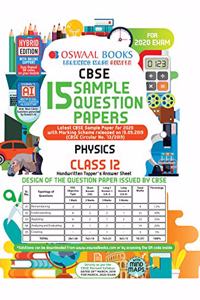 Oswaal CBSE Sample Question Paper Class 12 Physics Book (For March 2020 Exam)